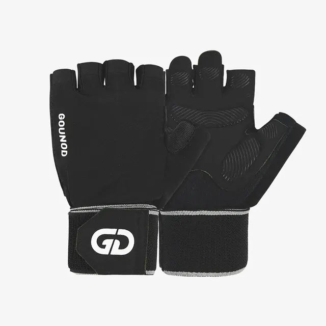 Fitness gloves with microfiber anti slip and wear-resistant design half finger gloves with straps 
