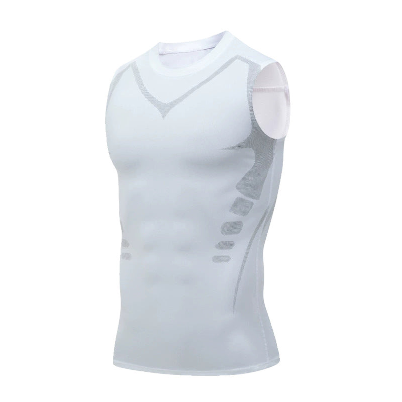 Quick drying vest breathable sports fitness sleeveless running top for men