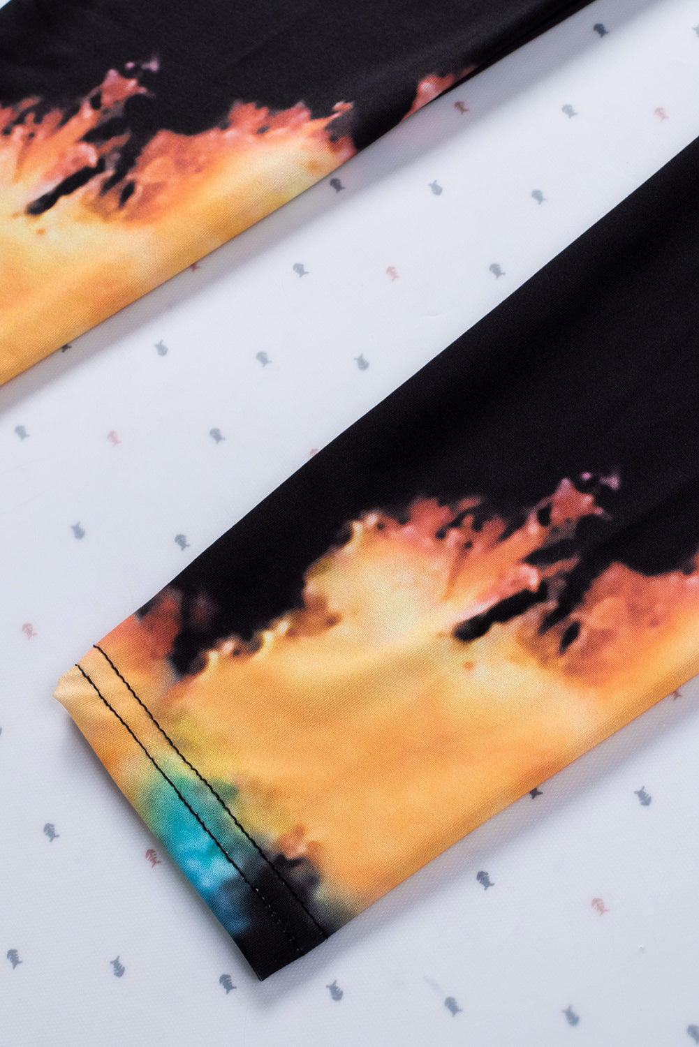 Multicolor Tie Dye Hollow Out Fitness Activewear Leggings