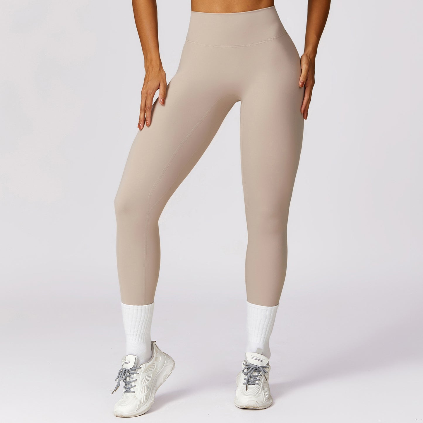 Quick drying tight yoga pants, sandblasting, abdominal tightening, hip lifting, high waist fitness pants, worn as outerwear, running sports pants