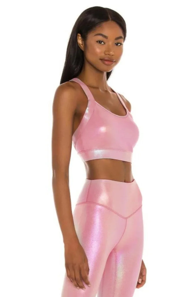 Hot stamping elastic breathable sports fitness bodybuilding vest yoga set for women