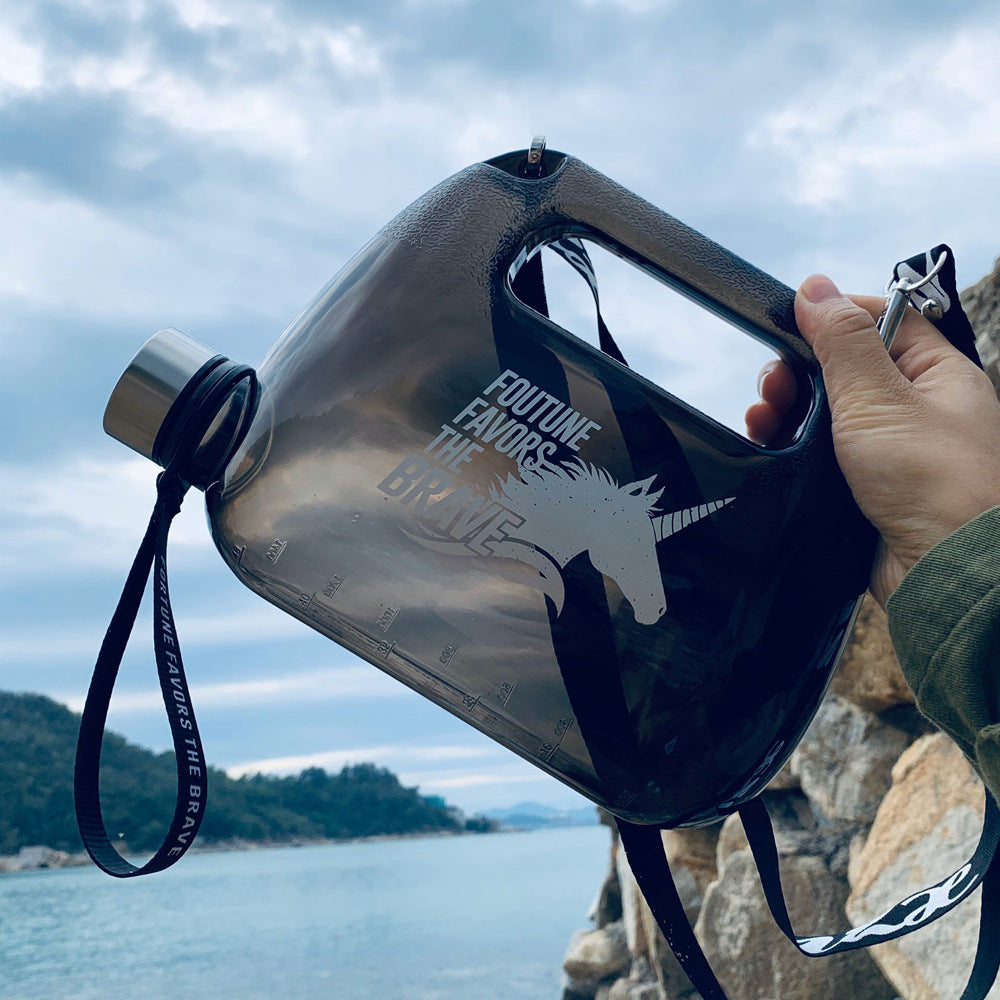 1500Ml Backpack Water Bottle Fitness Large Capacity Food Grade Plastic Material Space Water Cup Bottle Creative Water Bottle