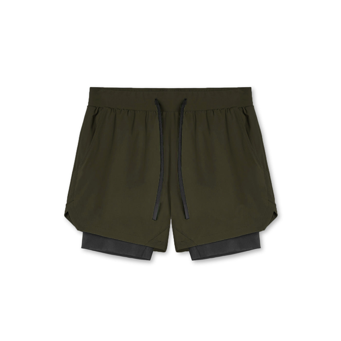 Fitness shorts men's nylon running muscle training stretch quick drying American double-layer basketball shorts summer