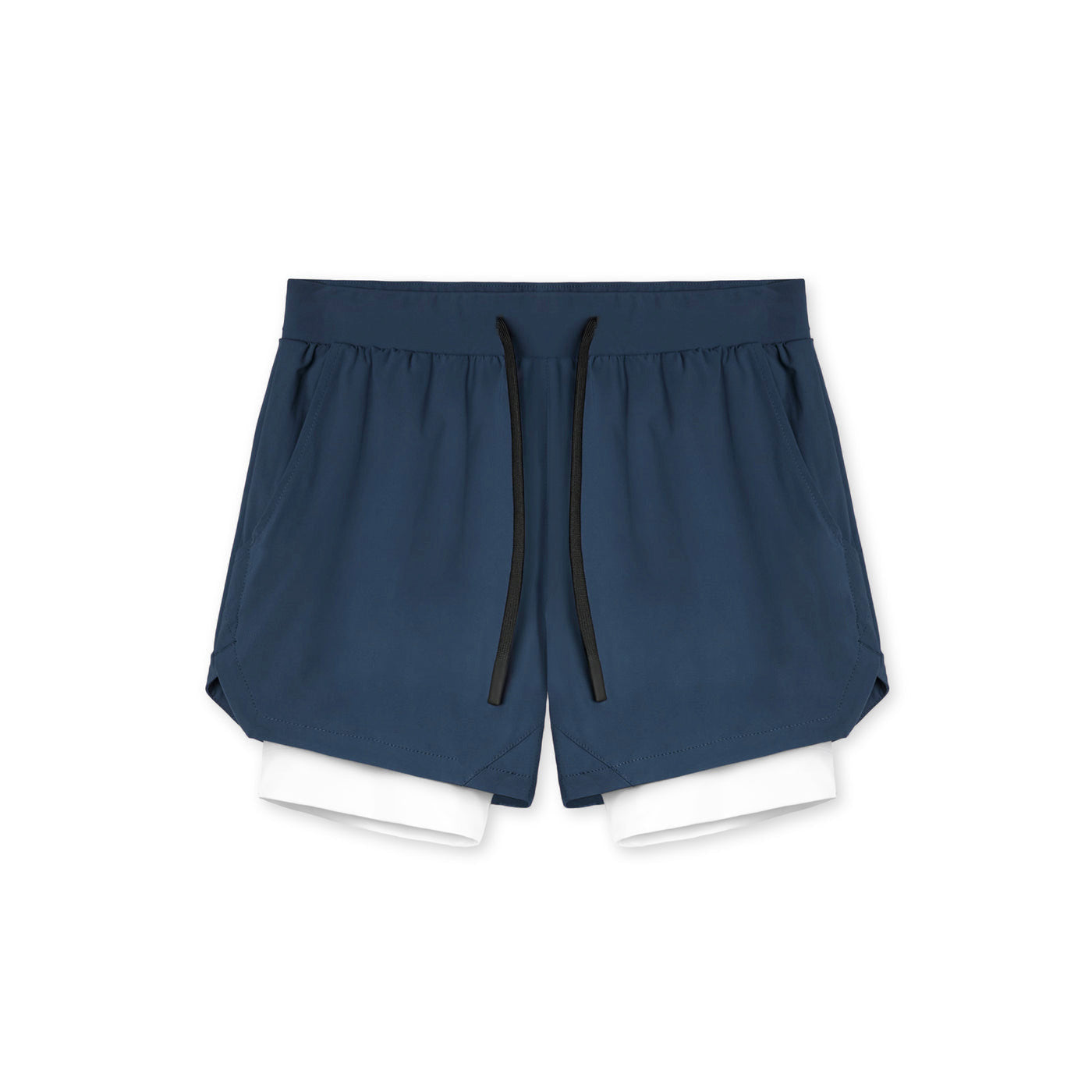 Fitness shorts men's nylon running muscle training stretch quick drying American double-layer basketball shorts summer
