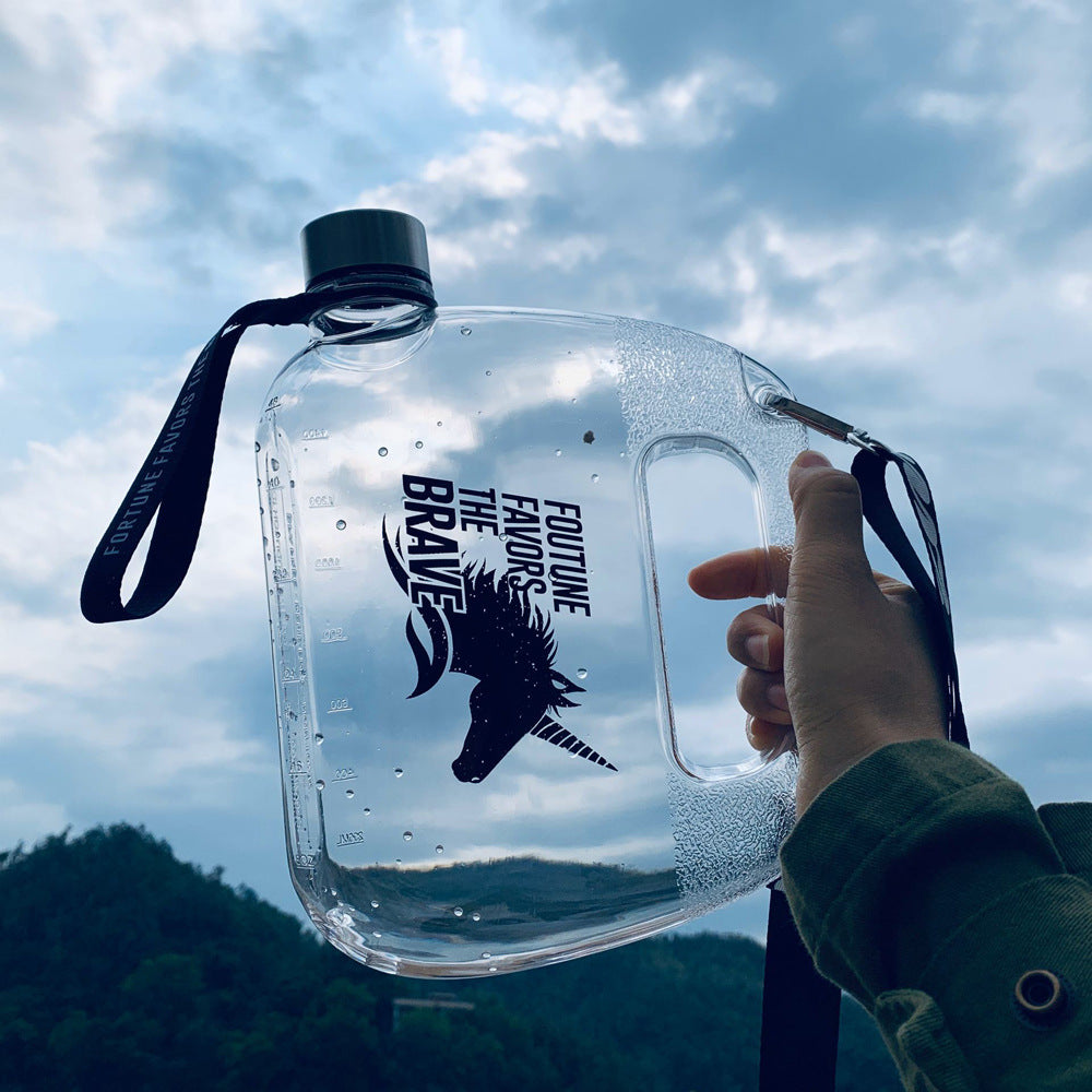 1500Ml Backpack Water Bottle Fitness Large Capacity Food Grade Plastic Material Space Water Cup Bottle Creative Water Bottle