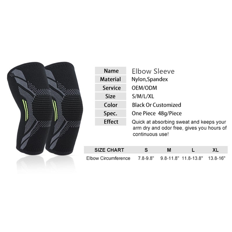 1 PCS Elbow Brace Compression Support Elbow Sleeve Pad for Tendonitis Tennis Basketball Volleyball Elbow Protector Reduce Pain