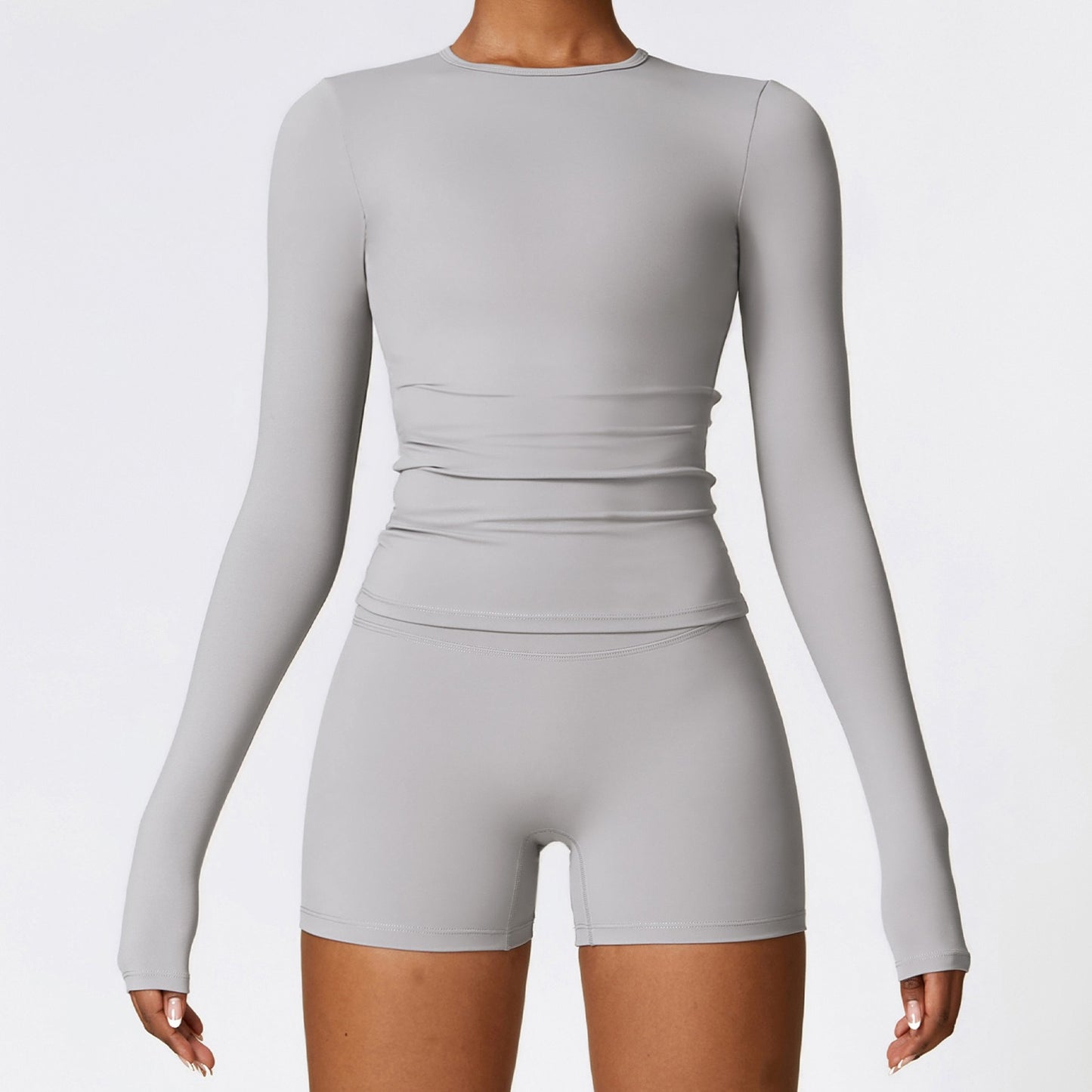 Long-sleeved yoga clothes, high-intensity fitness clothes, Pilates running sports long-sleeved tops