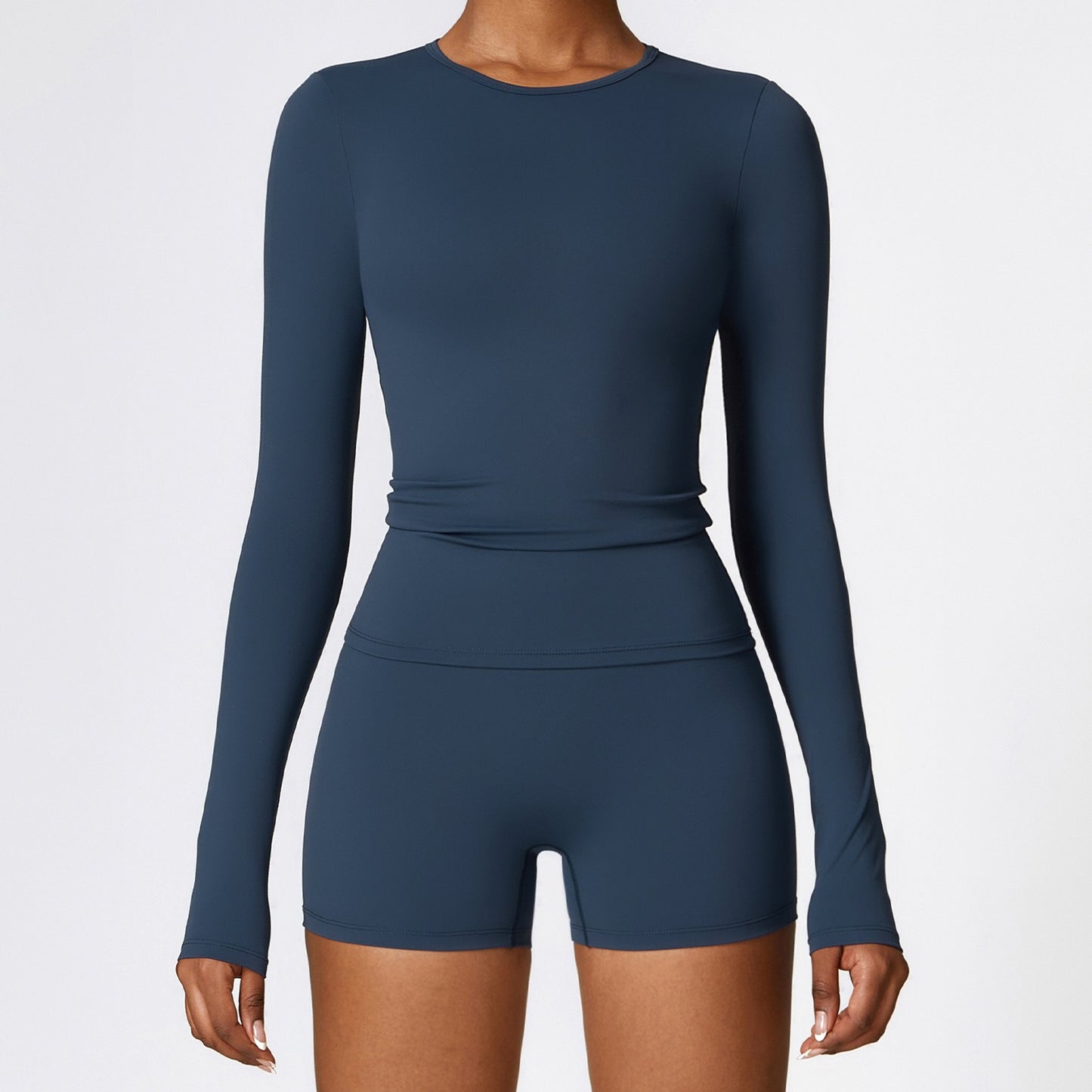 Long-sleeved yoga clothes, high-intensity fitness clothes, Pilates running sports long-sleeved tops