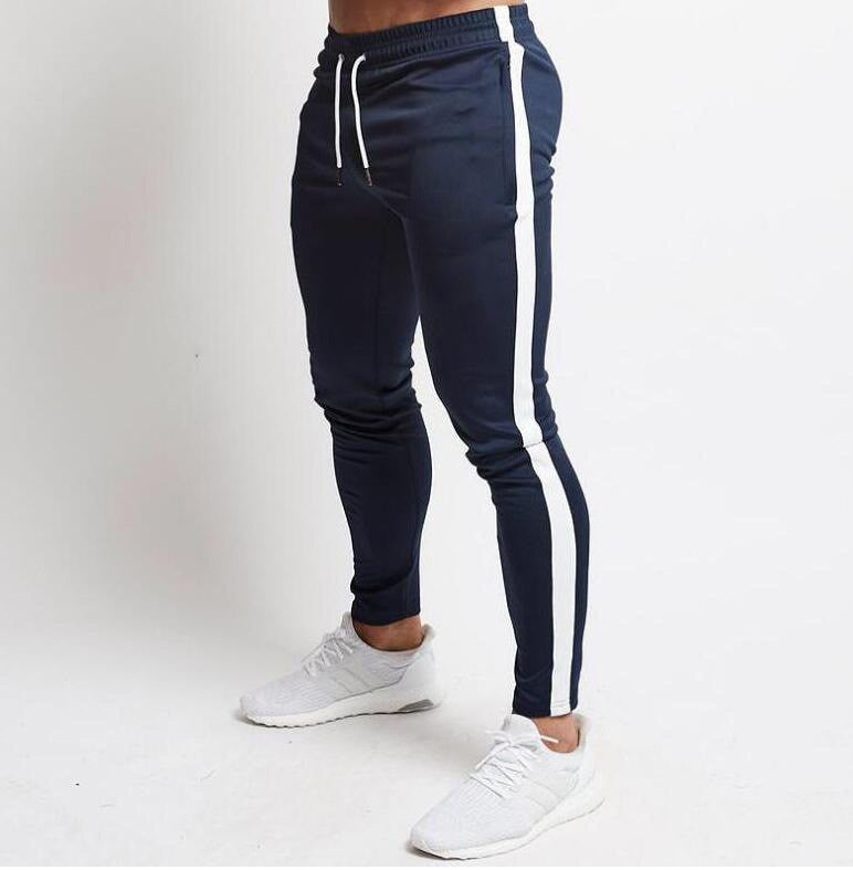 Autumn and Winter Men's New Sports and Leisure Light Plate Slim Fit Fitness Pants Men's Long Pants, Small Foot Strap Pants