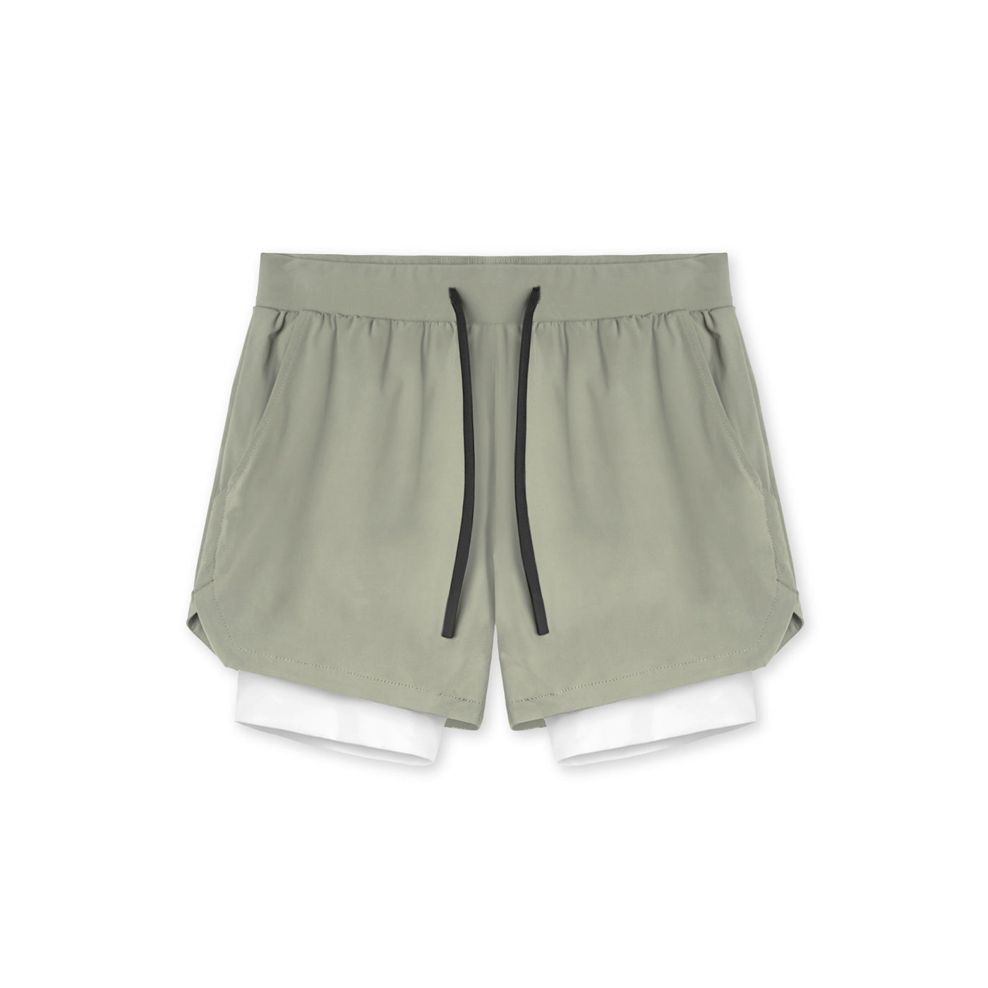 Fitness shorts men's nylon running muscle training stretch quick drying American double-layer basketball shorts summer