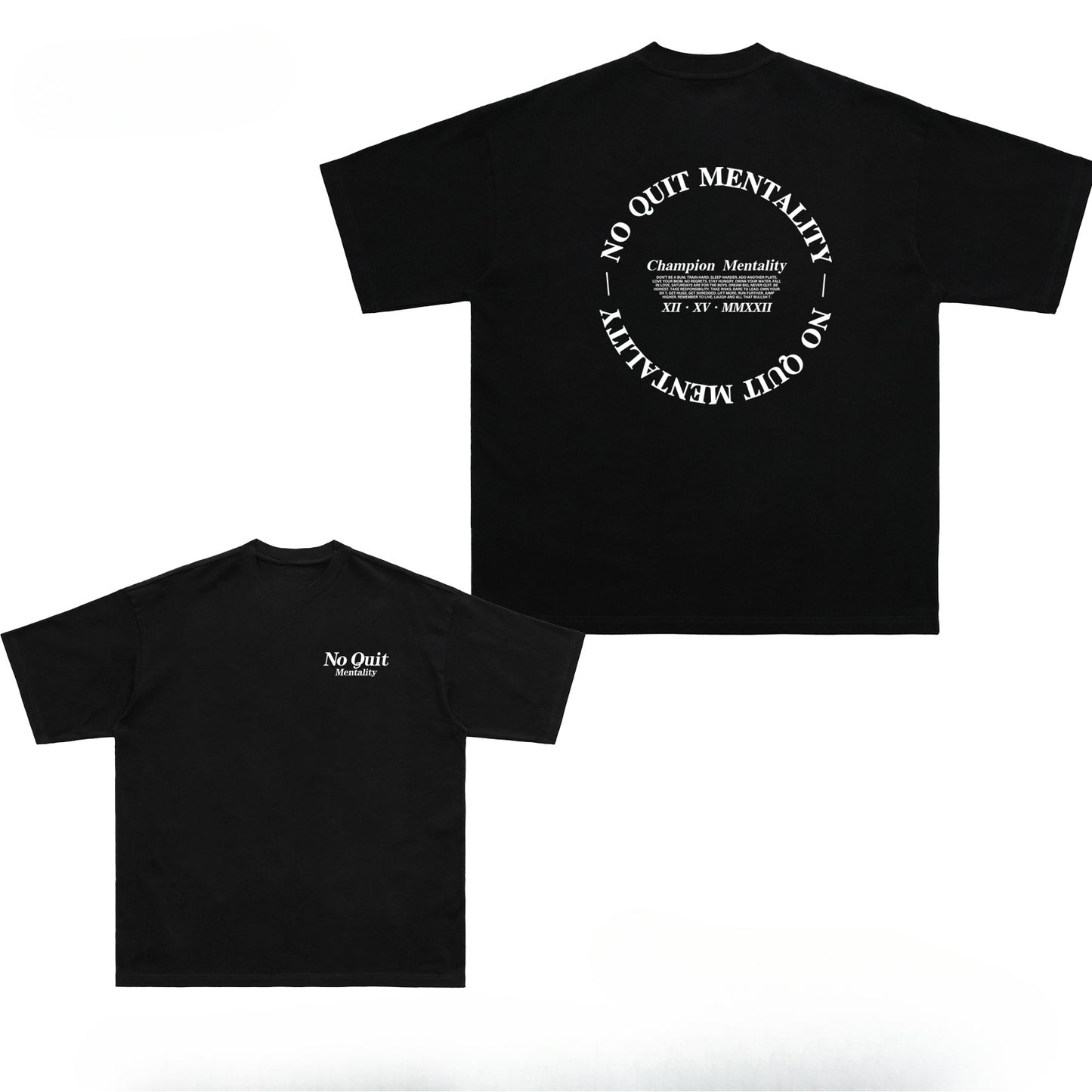 new Chris with NO QUIT fitness short sleeve opaque heav