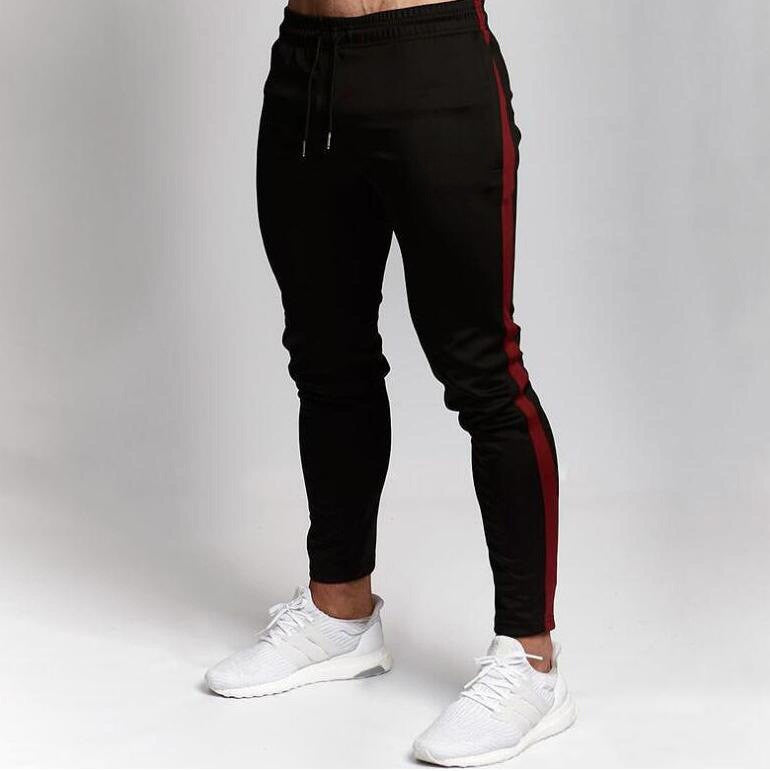 Autumn and Winter Men's New Sports and Leisure Light Plate Slim Fit Fitness Pants Men's Long Pants, Small Foot Strap Pants