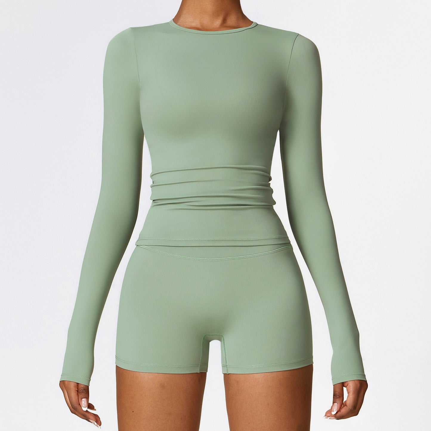 Long-sleeved yoga clothes, high-intensity fitness clothes, Pilates running sports long-sleeved tops