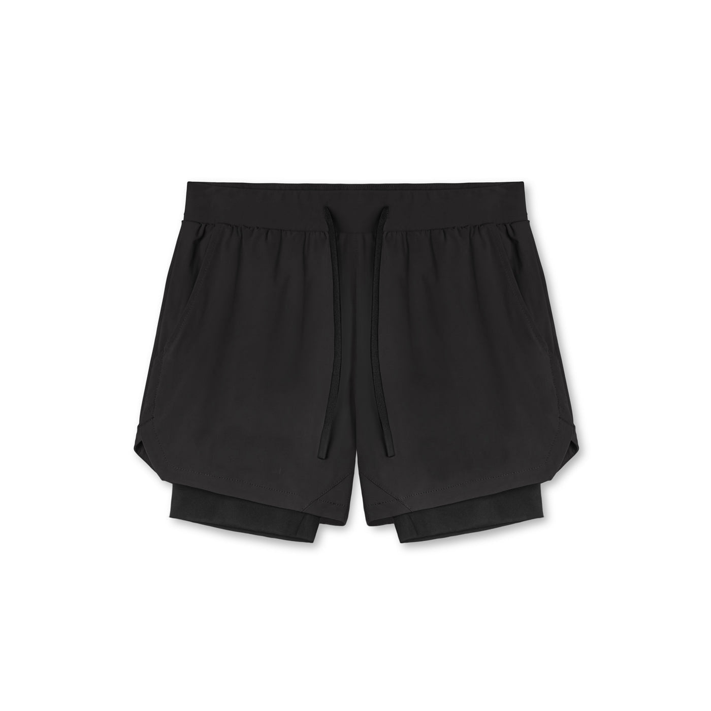 Fitness shorts men's nylon running muscle training stretch quick drying American double-layer basketball shorts summer