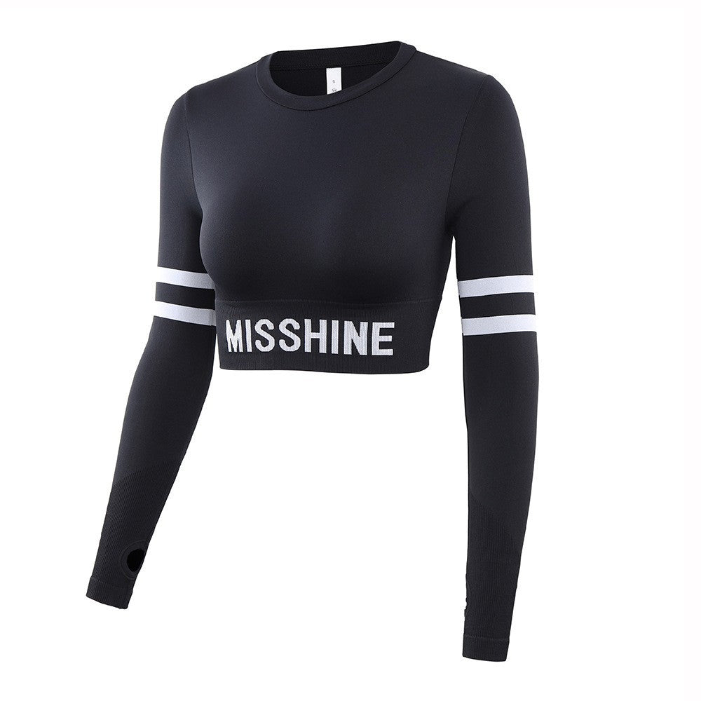 Ins Yoga Clothes Women's Short T-Shirt High Elastic Seamless Fitness Open Belly Button Tight Sports Top
